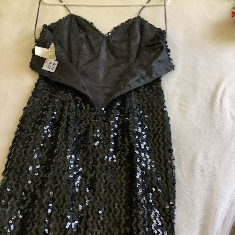 Formal Black Sequin Cocktail Dress - Picture 8 of 16